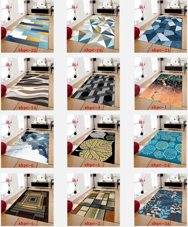 Diagrama de estilo de tapete de sala de estar