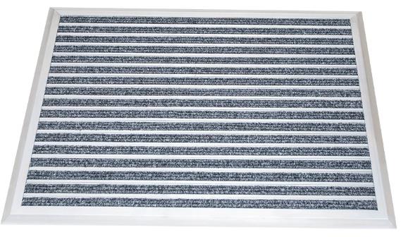 Exibir imagem do tapete de porta de boas-vindas em liga de alumínio resistente