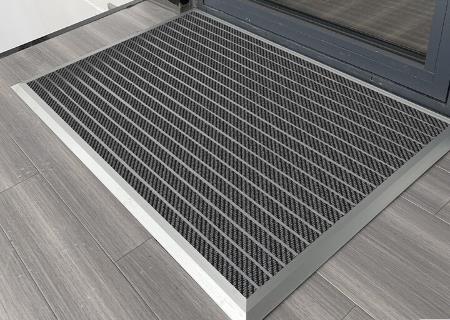 Exibir imagem do tapete de porta de boas-vindas em liga de alumínio resistente (2)