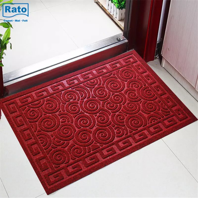 Capacho de entrada frontal durável, tapete de entrada de capacho interior externo pesado, apoio de borracha sem deslizamento, raspador de sapatos fácil de limpar, impermeabilização, pátio, gramado