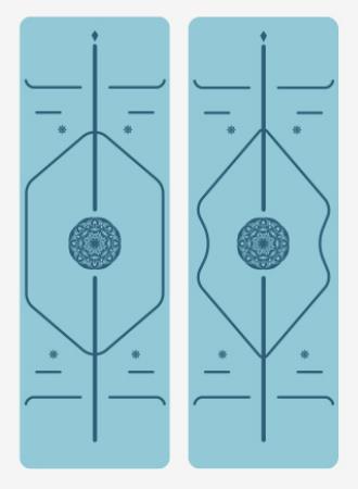 Tapetes de ioga disponíveis em várias cores