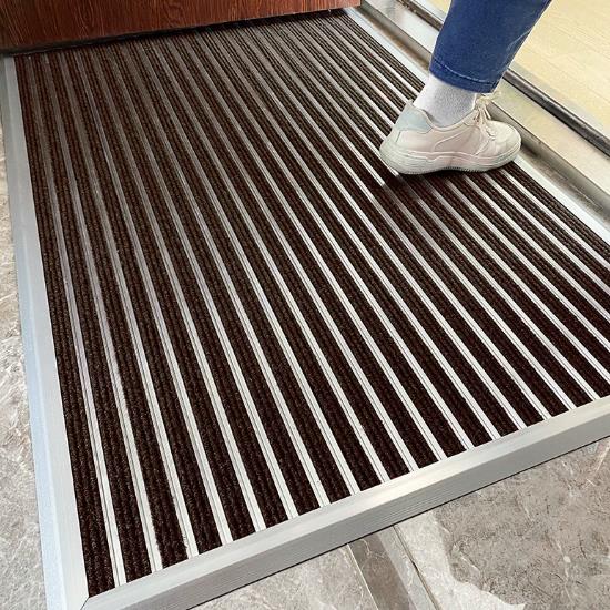 Tapete de porta de boas-vindas em liga de alumínio resistente