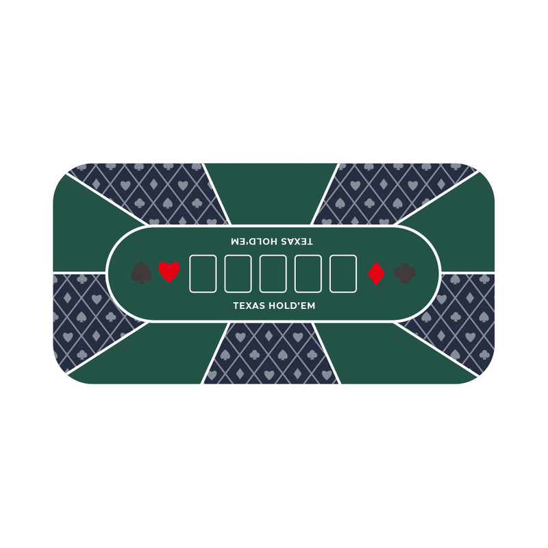 Texas Poker Table Tapete de tapete verde azul, adequado para xadrez de hotéis familiares e entretenimento da sala de cartas
