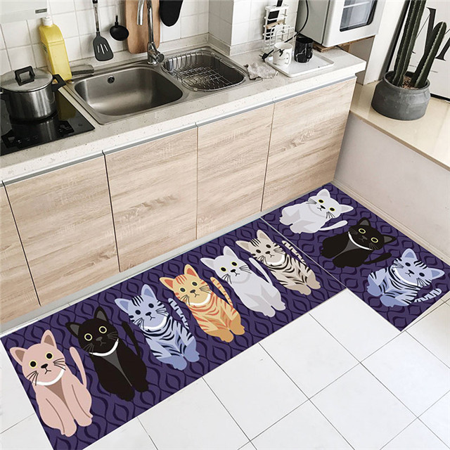 2 conjuntos de tapete de cozinha lavável para máquina, tapete de cozinha e tapete de piso sem deslizamento/não deslizamento, tapete vertical macio super absorvente para cozinha, pia e lavanderia, lavanderia,