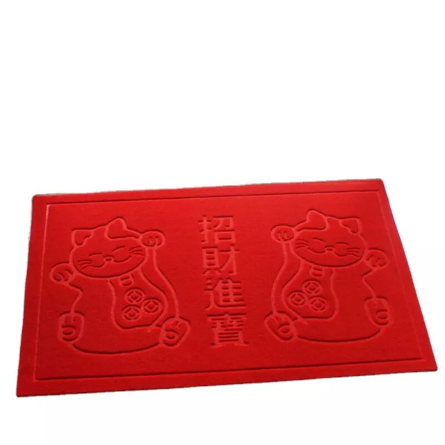 Tapete de porta com relevo escovado Rato | Fornecedor atacadista de tapete de entrada de luxo personalizado