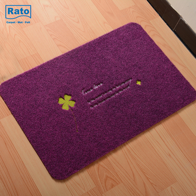Moda Design Bordado Tapete de porta bordada Fácil de limpar tanta de entrada, cor bonita e dimensionamento para usos externos e internos.