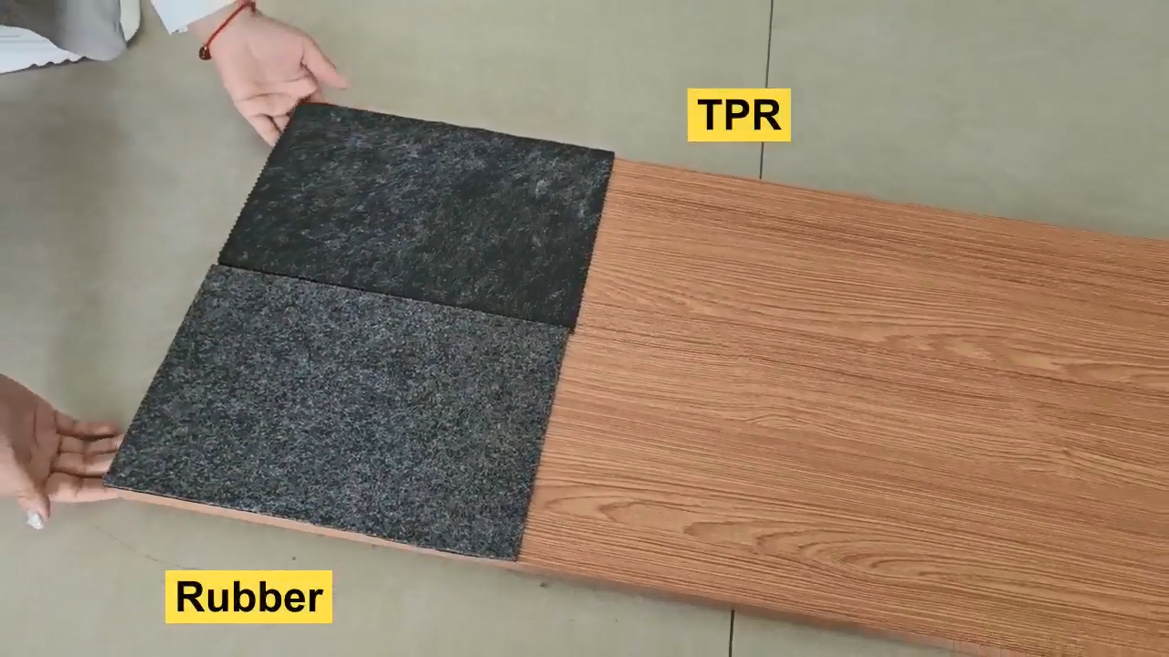 Comparação do desempenho anti-esqueleto entre o apoio de TPR e o apoio de borracha
