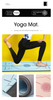 Espessura de tapete de ioga 10 mm de dupla face sem deslizamento, tapete de ioga TPE profissional para homens e mulheres, tapete de fitness grossa com tiras para exercício, ioga, fitness, pilates, exercício de piso 