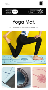 Espessura de tapete de ioga 10 mm de dupla face sem deslizamento, tapete de ioga TPE profissional para homens e mulheres, tapete de fitness grossa com tiras para exercício, ioga, fitness, pilates, exercício de piso 