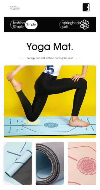 Espessura de tapete de ioga 10 mm de dupla face sem deslizamento, tapete de ioga TPE profissional para homens e mulheres, tapete de fitness grossa com tiras para exercício, ioga, fitness, pilates, exercício de piso 