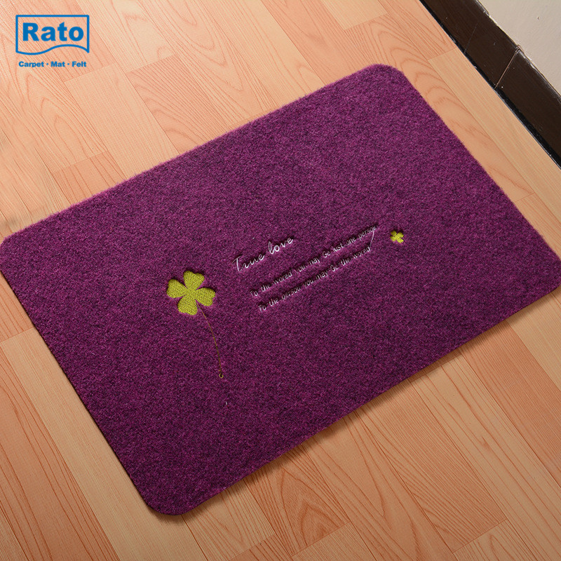 Tapete de porta interno bordado de moda fácil de limpar