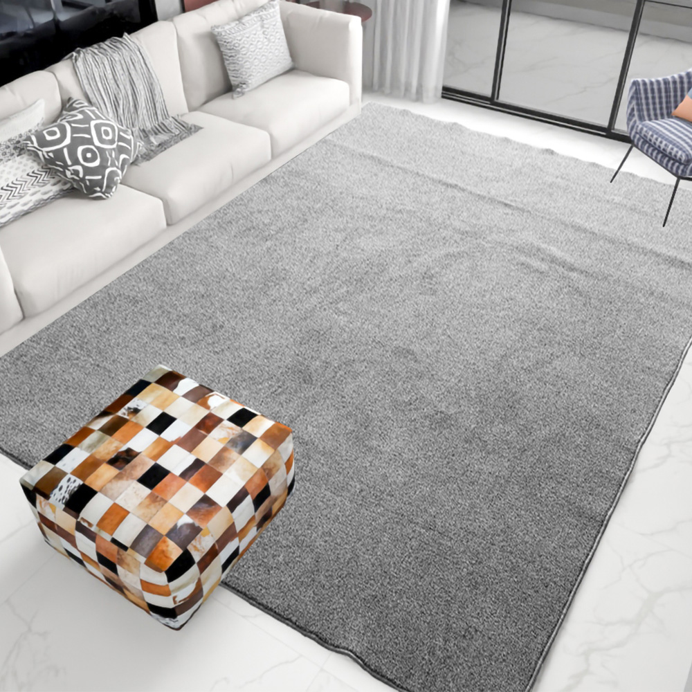 Tapete de cinza claro tingido de gravata desgrenhada rato, tapetes de área para sala de estar, carpete de piso macio e confortável anti-esquisitos para decoração decorativa em casa interna