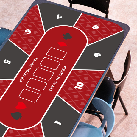 Não deslize xadrez e cartão de pôquer de cartão portátil Texas Poker Tamanho personalizado