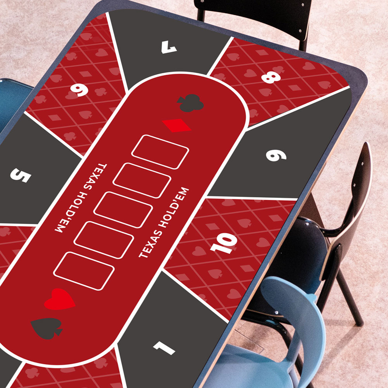 Não deslize xadrez e cartão de pôquer de cartão portátil Texas Poker Tamanho personalizado