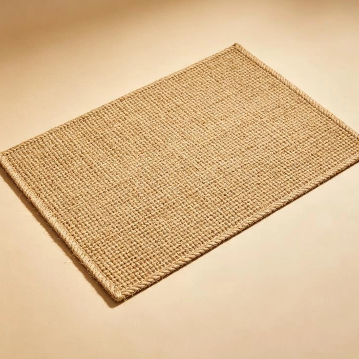 Fábrica de tapete de porta antiderrapante de material de juta cru